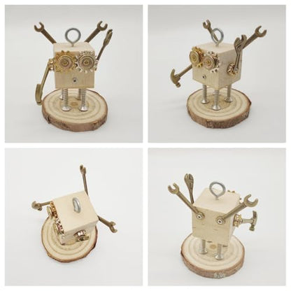 DEUXPER Mini Steampunk Robot Model Building Kit, Repairman Style - style: Repairman+Keychain