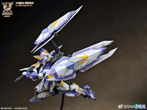 Funtasy Planet Action Figures 1/144 Scale Model Kits for Adults, SNAA Aegis Knight-Achilles, Mecha Model Kit Articulated Figures Assembled Mode - color: Achilles