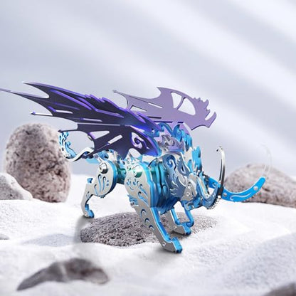 FILASLFT 3D Metal Puzzles for Adults,Mechanical Model Kit Qiong Qi Blue - color: C5-qiong Qi-blue