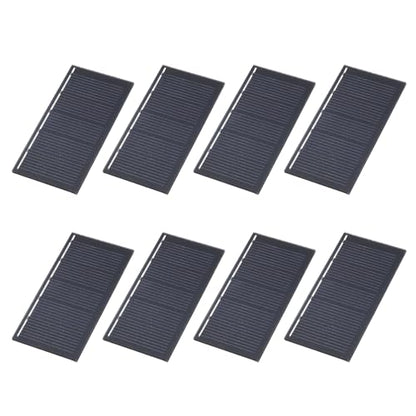 MECCANIXITY 8Pcs 2.5V 0.325W 130mA Mini Solar Panels, Small Solar Photovoltaic Power Cells Charge DIY Electric Toy Materials Kits - style: 2.5V 0.325W 0.13A
