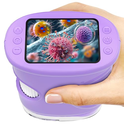 1000X Handheld Digital Microscope for Kids, STEM Educational Toy - color: Purple