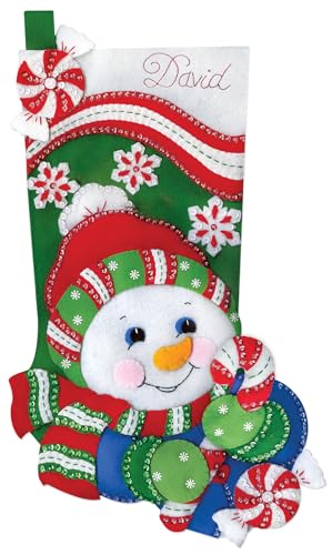 Design Works Crafts Candy cane snowman Stockin Kit