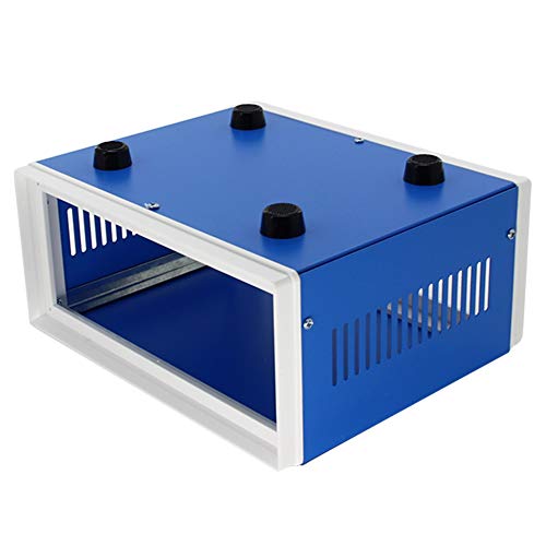 Fielect 7.87" x 6.50" x 3.54" Dustproof Electronic Junction Box Metal Enclosure Project Box for Electronic Projects Blue - size: 7.87" x 6.50" x 3.54"