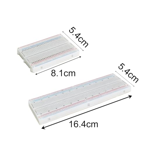 Breadboard Kit 830 + 400 + 6×170 Point Solderless Prototyping Boards, 120Pcs 20cm Dupont Jumper Wires M-M M-F F-F for Arduino Raspberry Pi ESP32 Electronics Projects - size: 830+400+6×170 Breadboard Kit