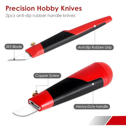 FASTPRO 40-Piece Exacto Knife, Precision Hobby Knife Kit for Art Crafts