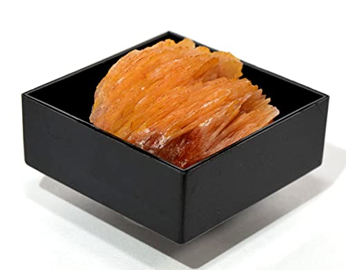 HQRP 1PC Orange Barite Baryte Blades w/Inclusions Crystal Cluster in Box Natural Sparkling Collectible Gemstone Crystal Mineral Rough Specimen - Morocco - color: Baryte