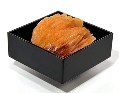 HQRP 1PC Orange Barite Baryte Blades w/Inclusions Crystal Cluster in Box Natural Sparkling Collectible Gemstone Crystal Mineral Rough Specimen - Morocco - color: Baryte
