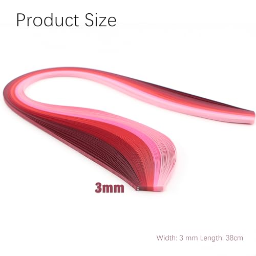 SHRJ 900Pcs Multi-Color Paper Quilling Strips Set 9 Colors Gradient Series Quilling Paper Strips 39cm Length for Decorating Gift Bags Card Making DIY Art Craft Width 3mm (0.12 in) - size: 3mm-0.12 in