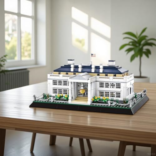 894Pcs White House Building Set World Landmark Architecture Model Collectible Toy for Kids and Adults - color: White House