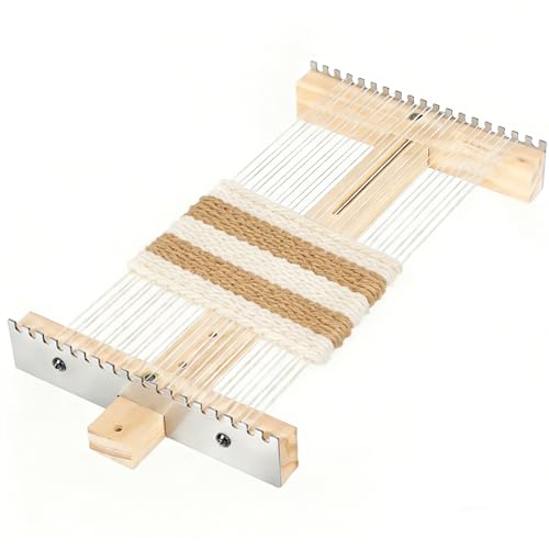 Adjustable Tapestry Weaving Loom, Wooden Loom Kit for Fiber Art Crafts