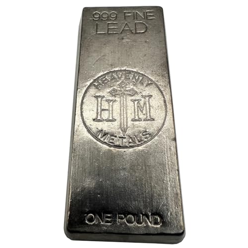 1 Pound 99.9% Pure Lead Ingot – Hand Poured Lead Metal Bullion Bar - Collectible Element for Display, Science Experiments, DIY Casting or Paperweight - color: Gray