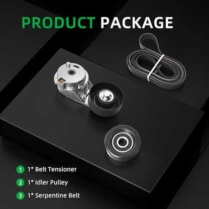 Belt Tensioner Idler Pulley Serpentine Belt Kit #38178 - size: for Bravada/Rainier 2002-2009