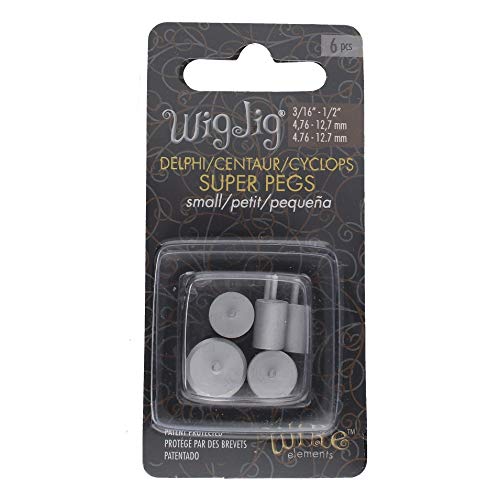 The Beadsmith Wig Jig Delphi Pegs – Wire Elements Small Sizes, 6 Pieces, Nylon with Metal Pins, 3/16, 1/4, 5/16, 3/8, 7/16 & 1/2 Inch Sizes - Used for Making Wire Components & Jewelry Designs - size: Small Pegs, 6 pcs