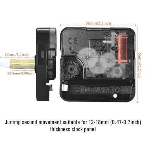 Hicarer 10 Pack Quartz Clock Mechanism Kit Long Shaft, 28 mm / 1.1 Inches - size: 1.1 inch
