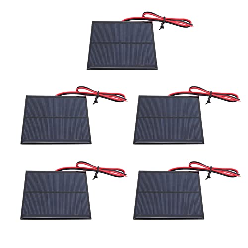 Mini Solar Panels, 6V 2W Mini Solar Cells for Solar Power, DIY Electric Toy Materials Photovoltaic Cells, Solar DIY System Kits, 90x80mm/3.5x3.1in, 5PCS, for Solar Light, Charger