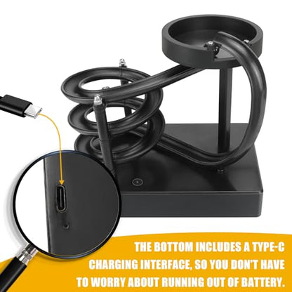 Kinetic Art Perpetual Motion Marble Machine for Home Office, Non-Stop Rolling Ball Toys Science Physics Gadget, Newtons Desktop Decoration Toys for Unisex Children Adult(Black)