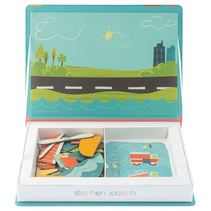Stephen Joseph Magnetic Activity Set for Kids, Transportation 50-Piece Set - color: Transportation