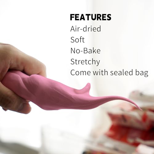 Air Dry Clay Lightweight, Flexible Modeling Clay for Adults Arts and Crafts - color: Pink
