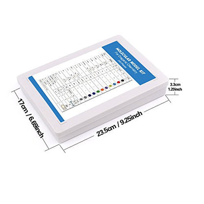 Swpeet 240 Pcs Organic Chemistry Molecular Model Student and Teacher Kit, Chemistry Molecular Model Student and Teacher Set - 86 Atoms & 153 Bonds & 1 Short Link Remover Tool - style: 240 Pieces Molecular Model Kit