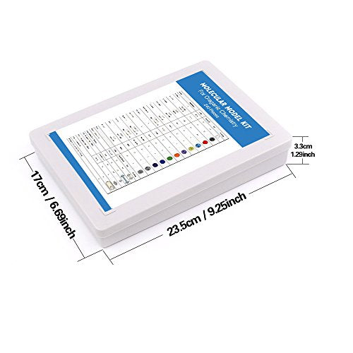 Swpeet 240 Pcs Organic Chemistry Molecular Model Student and Teacher Kit, Chemistry Molecular Model Student and Teacher Set - 86 Atoms & 153 Bonds & 1 Short Link Remover Tool - style: 240 Pieces Molecular Model Kit