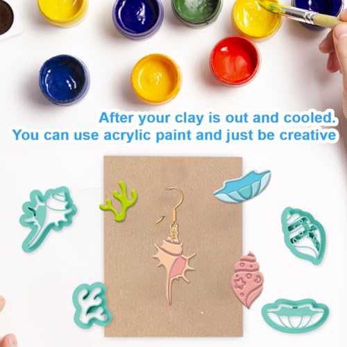 14Pcs Sea Shell Polymer Clay Earrings Cutters - style: Shell