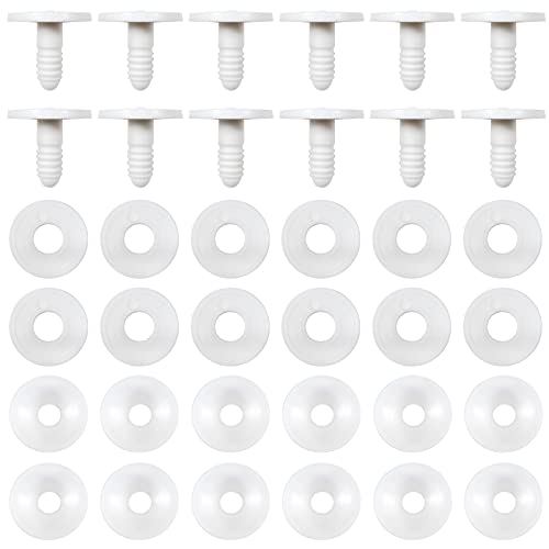 TOAOB 20 Set 35mm Doll Joints for Amigurumis Crochet White Movable Plastic Animals Joints for Crochet Stuffed Animals Crafts Puppets Limbs and Arms Leg Neck Joints Doll Making - size: 35mm