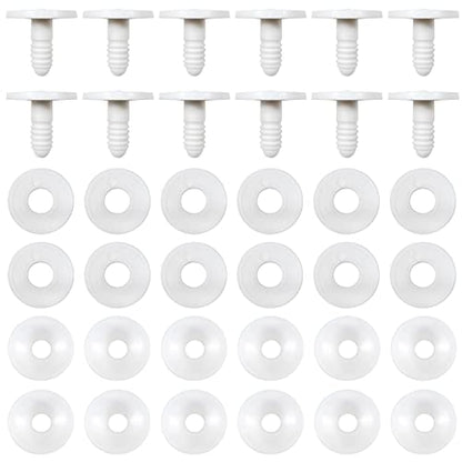 TOAOB 20 Set 35mm Doll Joints for Amigurumis Crochet White Movable Plastic Animals Joints for Crochet Stuffed Animals Crafts Puppets Limbs and Arms Leg Neck Joints Doll Making - size: 35mm
