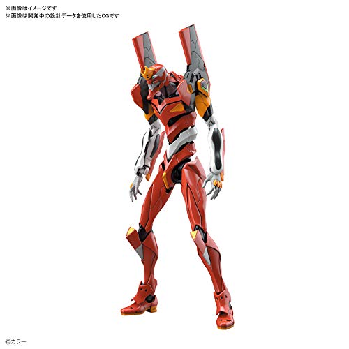 Bandai Hobby - Neon Genesis Evangelion - Evangelion Production EVA Unit-02, Bandai Spirits RG 1/144 Model Kit - style: Genuine Practical Model No. 2 (Previous Mass Production Device)