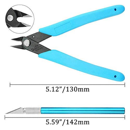 12Pcs Modeler Basic Tools Craft Set Gundam Model Tools Kit Hobby Building Tool Kit for Model Assemble Building Repairing and Fixing DIY Craft Kit