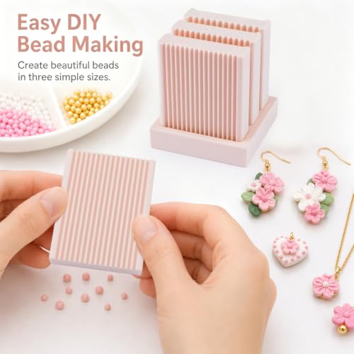 Mini Polymer Clay Bead Maker（2&2.5&3mm）, Clay Beads Roller Bead Shaping Tool Clay Molds for Jewelry Making DIY Bracelet Necklace Craft - color: 2-3mm