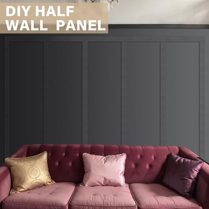 Weysat 1 Set Mdf Board and Batten Wall Panel Wainscoting Panel 107.5 x 80''