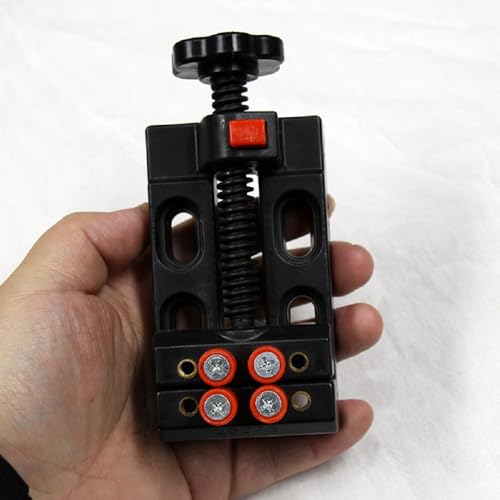 Universal Mini Drill Press Vise Clamp Table Bench Vice for Jewelry Walnut Nuclear Watch Repairing Clip On DIY Sculpture Craft Carving (Clamping Range: 0-2inch ABS) - size: Clamping Range: 0-2inch (ABS)