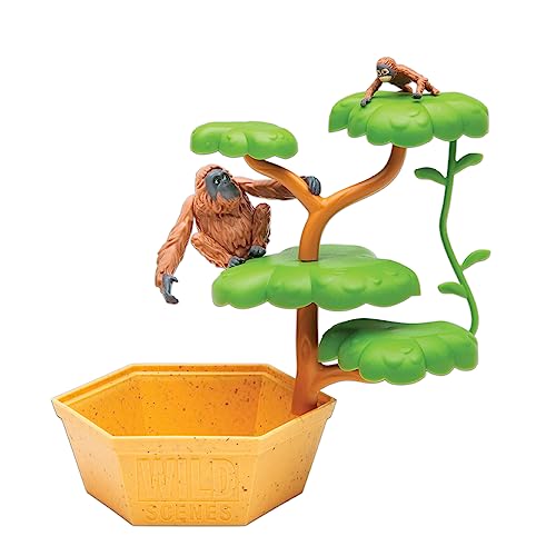 Wild Scenes Orangutans' Treetop Adventure - Grow & Play Kit Environmentally Friendly Wildlife Conservation Toy - Animal Playset for Kids Ages 4 and Up - style: Orangutans' Treetop