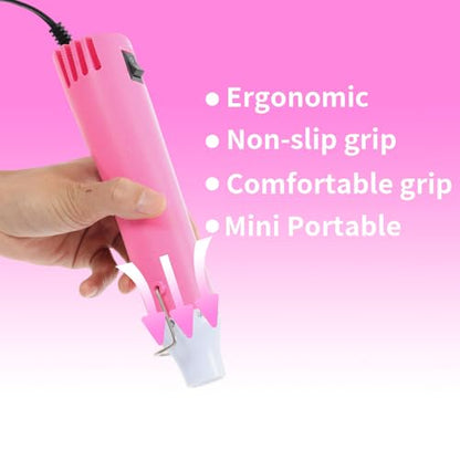 Heat Gun 300W, Handed Hot Air Gun for Crafting and DIY (Pink) - color: Pink