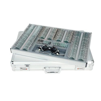 266-PC Optical Trial Lens Set Kit for Optometrists Optometry Trial Lens Set 0.25D Precision Steps with Lockable Case