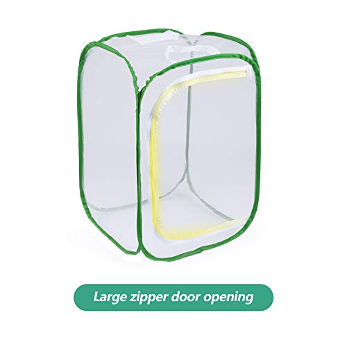 Butterfly Habitat Insect Cage, Full Mesh, 15.7 x 15.7 x 23.6 Inches - size: 15.7" x 15.7" x 23.6"