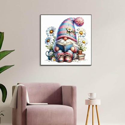 Tiwabb Diamond Art Kits for Adults - Gnome Read Book Diamond Painting Kits - color: Gnome Diamond Art-1204