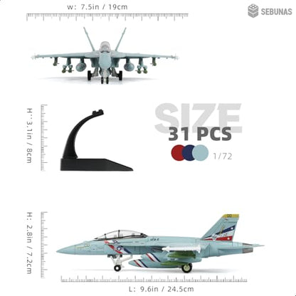 1/72 F-18 Bounty Hunters Quick Build Fighter Jet Assemble Model - color: 6.f-18 Vfa-2