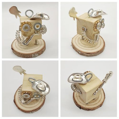 DEUXPER Steampunk Robot DIY Kit, Musician Style - style: Musician+Keychain