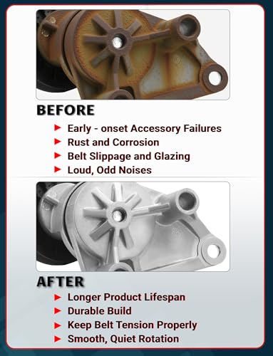 Serpentine Drive Belt Tensioner w/Pulley Kit for Avalanche 1500 V8 5.3L - size: 38158