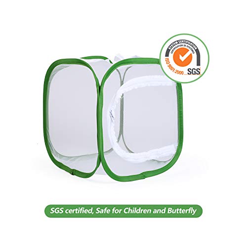 Butterfly Habitat Insect Cage Full Mesh, Small, 12 x 12 x 12 Inches - size: 12" x 12" x 12"