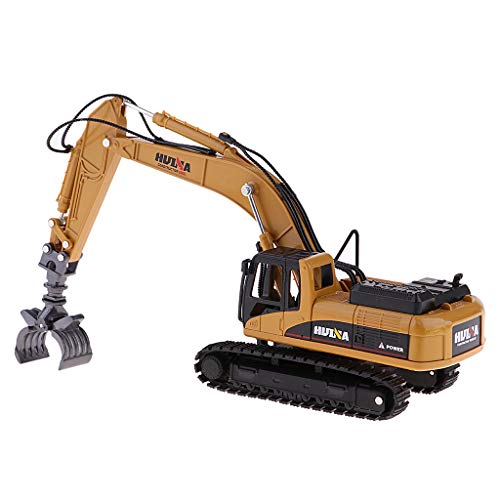 Gemini&Genius Construction Vehicle Toys Timber Grab Excavator Toy for Kids