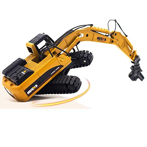 Gemini&Genius Construction Vehicle Toys Timber Grab Excavator Toy for Kids