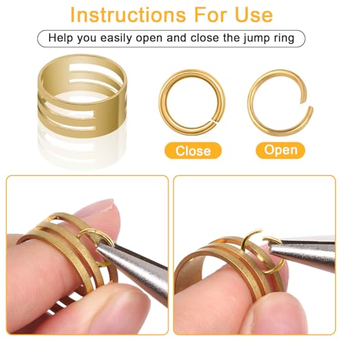 Anezus Jump Rings for Jewelry Making Supplies and Necklace Repair with Jump Ring Pliers and Open Jump Ring(1200Pcs Silver and Gold) - color: Silver and Gold