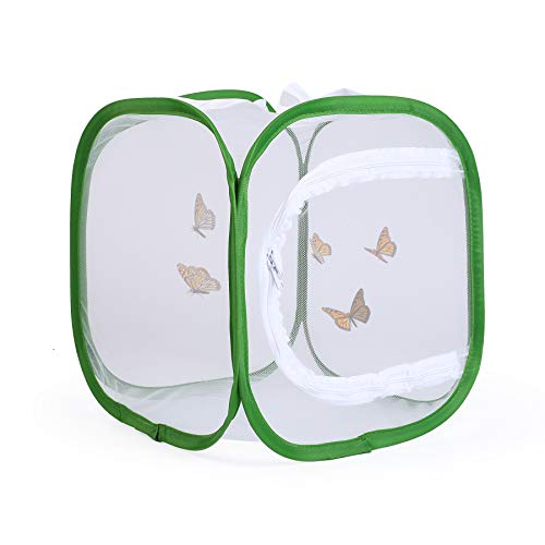 Butterfly Habitat Insect Cage Full Mesh, Small, 12 x 12 x 12 Inches - size: 12" x 12" x 12"