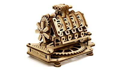 WOODEN.CITY V8 Engine 3D Wooden Puzzle Kit, 200 Pcs DIY Mechanical Model, Made in EU