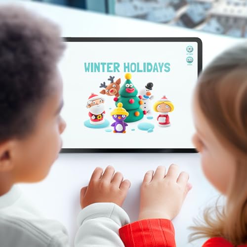 HEY CLAY Set - Colourful Modeling Air Dry Clay Kit for Kids 15 cans and Sculpting Tools with Fun Interactive Instructions App - Children 3+ (Winter Holidays) - color: Winter Holidays