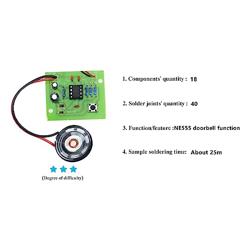 Soldering Practice Kit - DIY Electronic Doorbell Soldering Kit (Suitable for Home Installation + STEM Education), An Entry - level Electronic Production Kit for Beginners - style: Doorbell