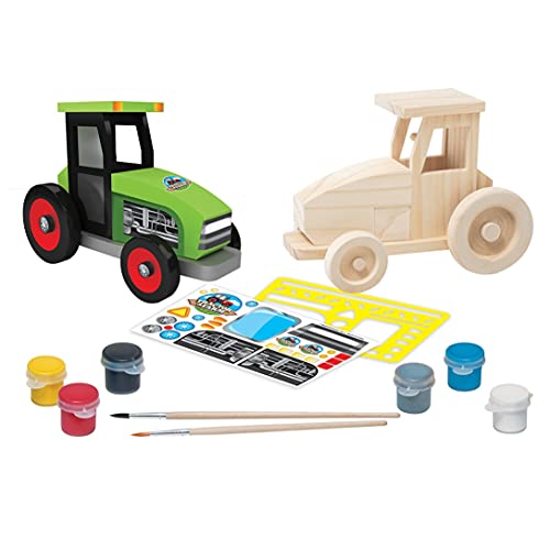 Works of Ahhh... Craft Set - Farm Tractor Premium Wood Paint Kit - style: Farm Tractor