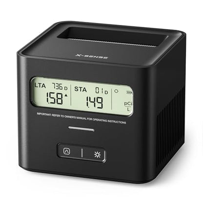 X-Sense Radon Detector for Basement, Zero Lab Fees, XR0A-SR, Black - color: Black